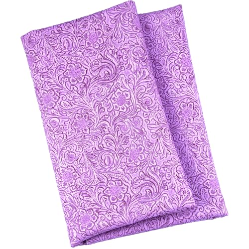 HGUAN Embossed Faux Leather Fabric 1 Yard Cut 36"x53" Embossed Vinyl Suitable for Upholstery Furniture Seat, Handmade DIY Projects (Purple) - color: Purple