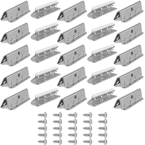 Cornucopia Brands Metal Chair Webbings Clips (25-Pack); Replacement Upholstery Furniture Clamps w/Screws Included