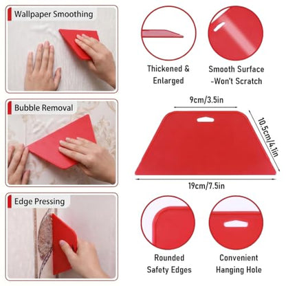 Peel and Stick Wallpaper Tools, Wallpaper Smoothing Tool Kit,8Pcs - size: 8 PCS KIT