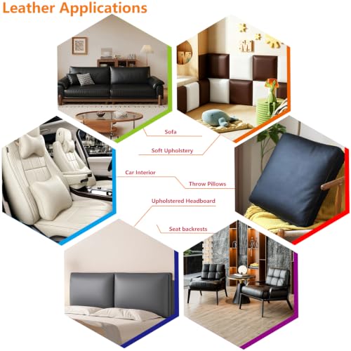 CDY Marine Vinyl Upholstery Fabric: 54"x36" Soft Grain Faux Leather Durable - color: Beige, size: 1 Yard（54"x36")