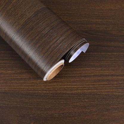 Brown Wood Wallpaper Peel and Stick Walnut Wood Contact Paper - color: Walnut Brown, size: 15.7" x 472"
