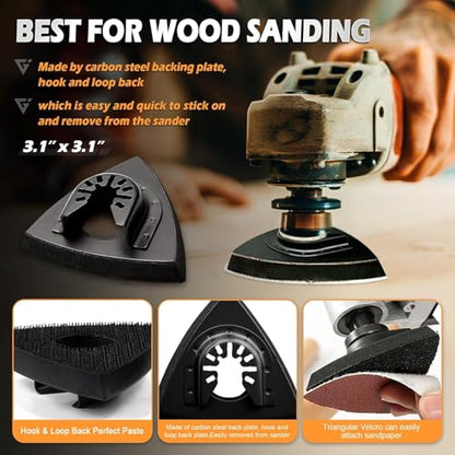 Triangle and Finger Pads (4-Pack Triangle Sanding Pads) - size: 4-Pack Triangle Sanding Pads