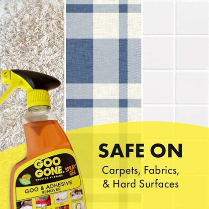 Goo Gone Adhesive Remover Spray Gel 12 Oz with Scraper, Surface Safe - size: 12 Fl Oz (Pack of 1)