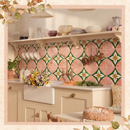 Faccito 24 Pcs Diamond Star 4x4 Tile Stickers Peel Stick Wall - style: Diamond Star