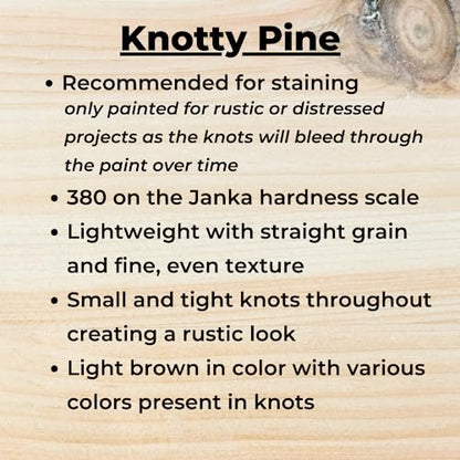 Osborne Medium Squat Round Bun Foot in Knotty Pine Wood (Set of Four), Replacement Furniture Feet for Ottoman, Couch, Sofa, Dresser, Storage Chest, Cabinet and More, Unfinished Wooden Furniture Feet