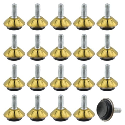 Coshar 20Pcs M6 Table Leg Extenders Swivel Furniture Leg Levelers Adjustable Levelers Feet Screw On Furniture Feet for Tables Chairs Cabinets Riser