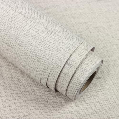 Grasscloth Peel and Stick Wallpaper Beige and Gray 15.7in x 196.8in - color: Beige Gray, size: 15.7"W x 196.8"L