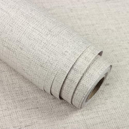 Grasscloth Peel and Stick Wallpaper Beige and Gray 15.7in x 196.8in - color: Beige Gray, size: 15.7"W x 196.8"L