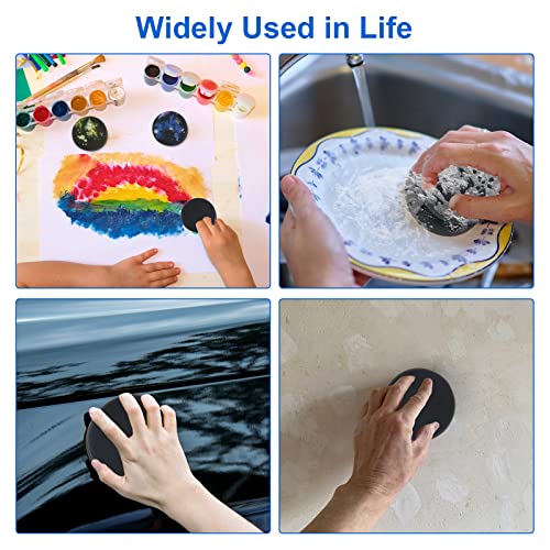 Paint Sponge Black 6Pcs, Boyistar Detail Painting Sponge Double-Side - color: 3 Black + 3 Blue