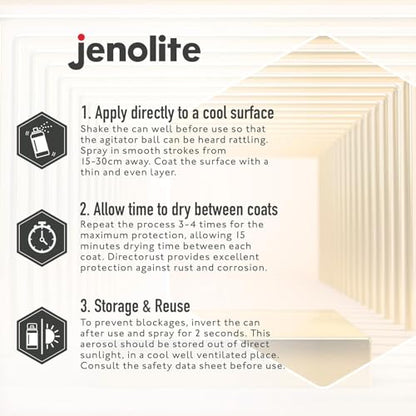 JENOLITE Directorust Metallic Finish Aerosol, Gold 1x13.5oz - color: Gold