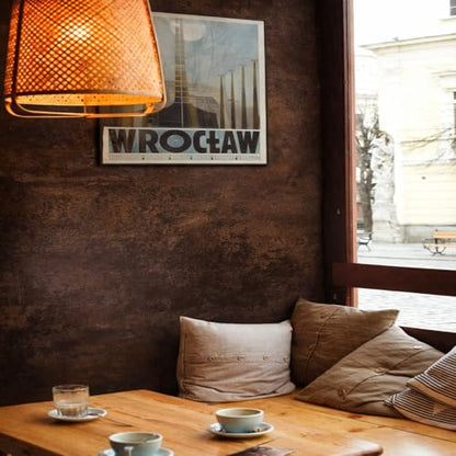 Bumoo Brown Peel and Stick Limewash Wallpaper 16'' x 590'' Coffee Concrete Self-Adhesive Cholocate Contact Paper Modern Texture Moody Leather Waterproof Matte Mural for Living Room Garage Kitchen - size: 590" x 16"