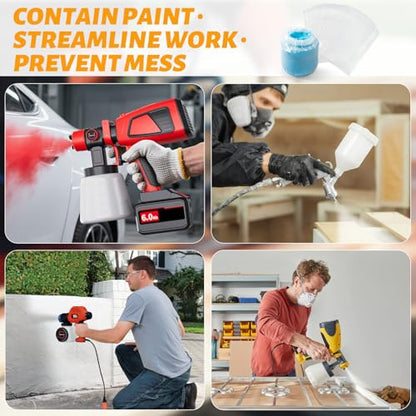 50Pcs Paint Sprayer Cup Liners,7.8‘’ X 11.8‘’ Paint Sprayer Bags, Gun Cup Can Liner,Sprayer Accessory,Easy Color and Material Changes