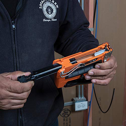 Klein Tools 450-100 Heavy Duty Stapler for Voice, Data, Video and Nonmetallic Sheathed Cable Fits 1/4-, 5/16-, and 19/32-Inch Staples