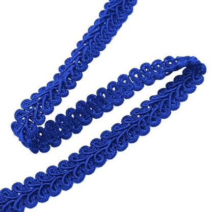 Gimp Braid Trim, Navy Blue, 1/2 Inch, 14 Yards - color: Blue