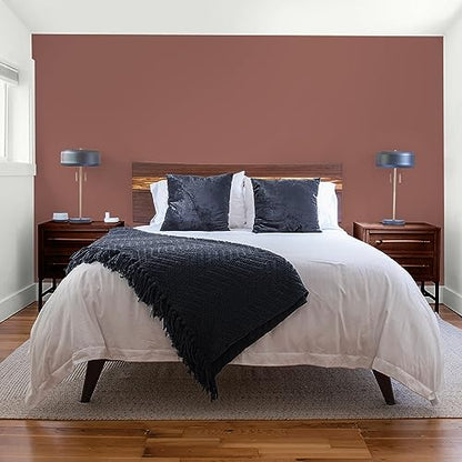 Glidden Total Interior Wall Paint & Primer All-in-One, Raspberry Truffle/Red, Flat, 1 Gallon - color: Raspberry Truffle