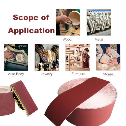 Sandpaper Roll 60# 120# 320# 600# 1000#, 5 PCS Aluminum Oxide Abrasive Emery Cloth Roll for Dry & Wet Grinding Sanding Polishing (Length 1 metre, Width 115 mm) - size: 5 Metre, style: 60/120/320/600/1000 Grit