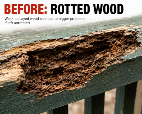 Re-Rot Wood Repair Kit, 48 oz Epoxy with Wood Filler & Tools - size: 48 Ounce