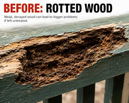 Re-Rot Wood Repair Kit, 48 oz Epoxy with Wood Filler & Tools - size: 48 Ounce