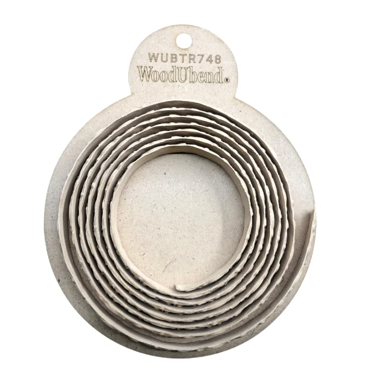 WoodUBend Pack of Two Abstract Flower & Shell Trims TR748-215x1.2x0.4cm - Heat Bendable & Flexible Wood Trims - DIY Craft, Furniture & Home Decor - Easy to Apply & Paint - Versatile & Reusable - size: TR748WUB