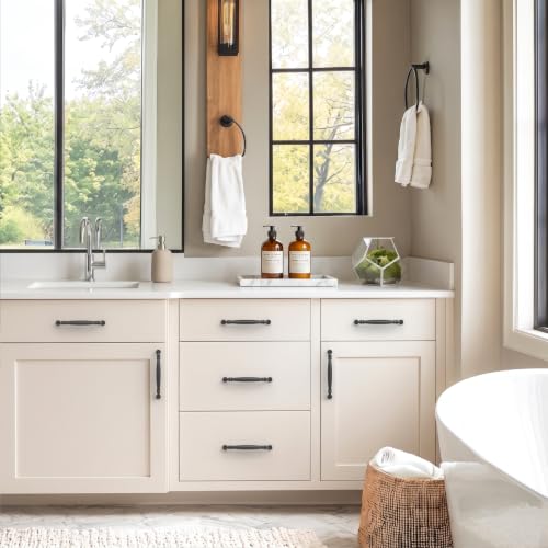 10 Pack 5 Inch Matte Black Cabinet Pulls, Kitchen Hardware - color: Matte Black, size: 5" Hole Center