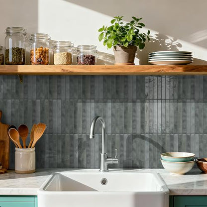 VICCI Subway Tile Stickers, Modern Gray, 4.72x9.68 Inch, 20-Sheet - color: Modern Gray