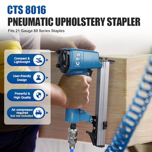 CTS 8016 Pneumatic Upholstery Staple Gun for Furniture