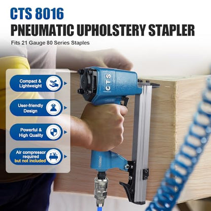 CTS 8016 Pneumatic Upholstery Staple Gun for Furniture