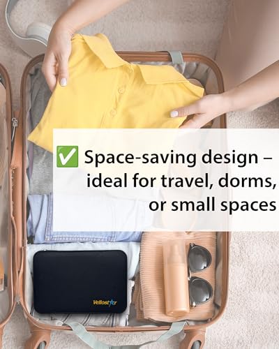 Vellostar Beginner Sewing Kit for Adults and Kids, 22 Threads, Travel Case - color: Beginner Black