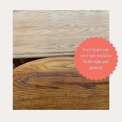 Clear Coat - Eco-Friendly Clear Satin Sheen Top Coat for Chalk Style Furniture Paint, Very Durable, Non Yellowing, Waterproof Sealant for High Traffic Furniture - Indoor/Outdoor - (4 oz) - size: 4 Fl Oz (Pack of 1)