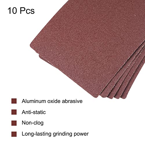 uxcell 10 Pcs 80 Grit Sandpapers 9" x 3.7" Aluminum Oxide Sanding Sheets Hand Sander Papers for Wood Furniture Finishing - style: 80 Grit