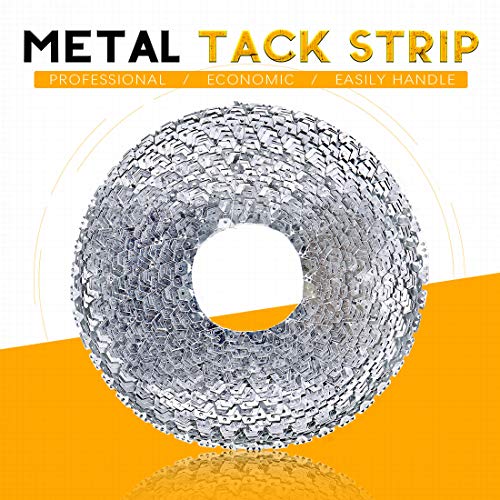 65 ft Flexible Metal Tack Strip Three-Tooth Upholstery Premium Heavy Duty Curve Ease Grip for Furniture, Chairs, Sofa, Bed Repair - size: ys/m