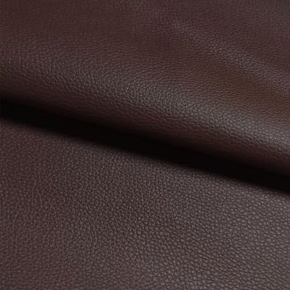 Faux Leather Fabric, 0.7mm Lychee Grain Vinyl, Brown, 20"×55" - color: Brown Lychee Grain, size: 20"x55" (50cm x 140cm)