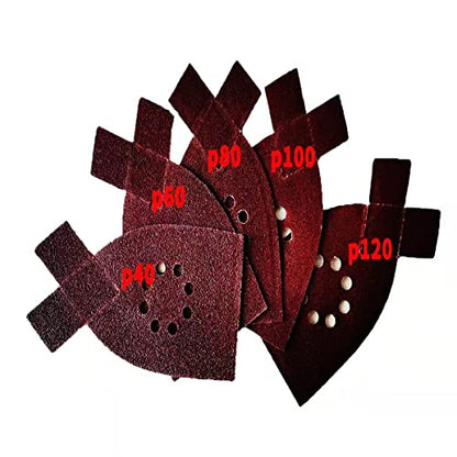 50pcs Large Mouse Detail Sander Sandpaper 8 Holes Hook and Loop Sander Pads for Black and Decker KA220G KA230 Mega Mouse Cyclon Sandstorm Craftsman Sanding Sheets Assortment 40 60 80 100 120 Grit - style: 50pcs 40,60,80,100,120 Grit
