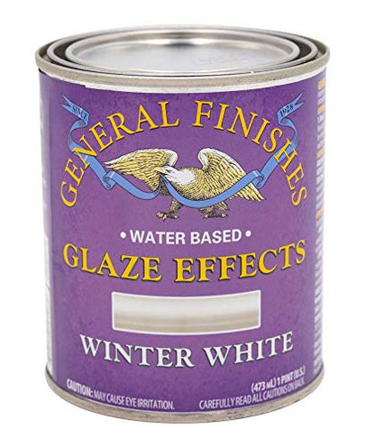 General Finishes Water Based Glaze Effects, 1 Pint, Winter White - color: Winter White, size: 16 Fl Oz (Pack of 1)