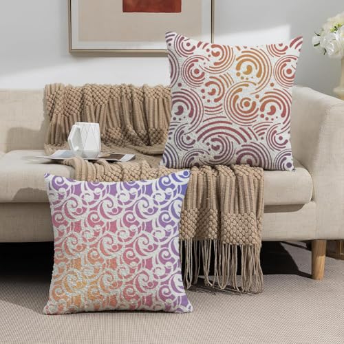2Pcs Cosmic Swirl Mod Spiral Wall Stencil Templates 11.8 x 11.8 Inch Reusable Plastic Stencils for Painting on Wood Wall Floor Fabric Glass Furniture - style: Swirl Mod Spiral