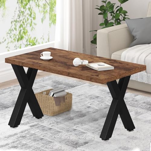 NXN-HOME 16 inch X-Shape Metal Legs, Coffee Table Legs, Bench Metal Legs, Set of 2 Mid Century Home DIY Projects Black Furniture Legs, NXN106 - size: 16 inches-X Shape