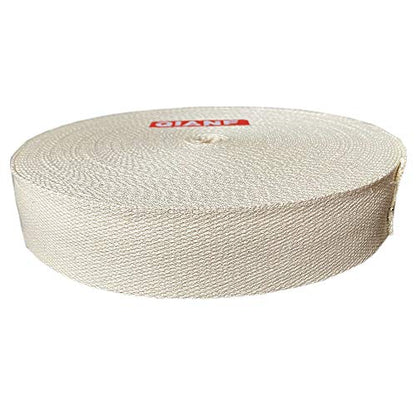 QIANF 1 Inch Natural Heavy Cotton Webbing 25 Yards for Bags Backpack Straps Belts Tote Bag Handles Pet Collars Fabric Purse Making Crafts - color: Natural, size: 1"-25 Yard