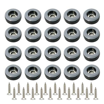 Furniture Sliders Chair Glides 3/4" Heavy Duty Furniture Glides Sliders Reusable Round Chair Leg Slides with Stainless Steel Screws Move Your Furniture Easy&Safely Protects Your Floor - 20 Pack - size: 3/4"_20 Pack