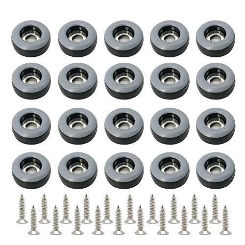 Furniture Sliders Chair Glides 3/4" Heavy Duty Furniture Glides Sliders Reusable Round Chair Leg Slides with Stainless Steel Screws Move Your Furniture Easy&Safely Protects Your Floor - 20 Pack - size: 3/4"_20 Pack