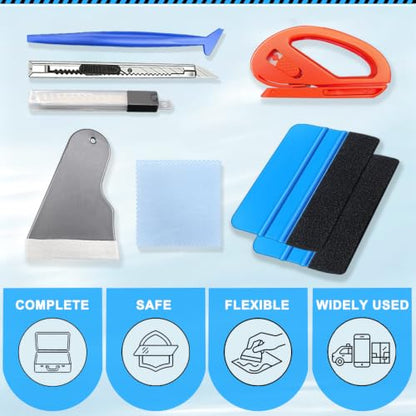 Vicsamer Film Installation Tools Set,Scratch-Free for Car Vinyl & Tint