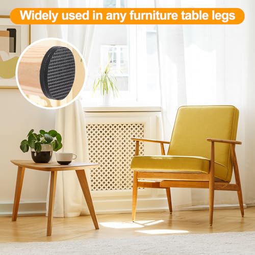 CHUNZEXI 48 Pack 1 Inch Non Slip Furniture Pads, Round Self Adhesive Rubber - size: 1 inch 48 Round
