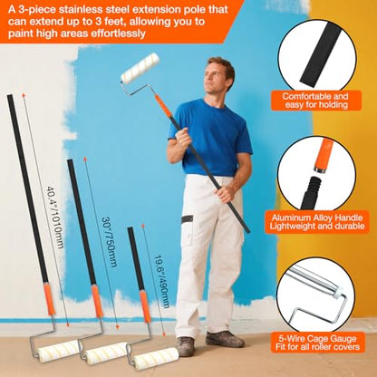 Foam Roller with 12 Painting Kit