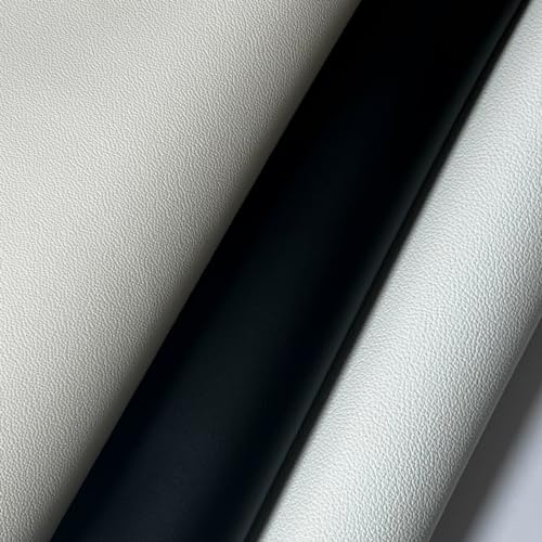 Faux Leather Fabric,54"x180" Thick Durable Synthetic Upholstery Leather Vinyl, Soft Smooth Waterproof, Durable,Replacement Renovate for Wallets, DIY Projects, Furniture, Car Seats 5 Yards-Black - color: Black, size: 5 Yards (54" x 180")