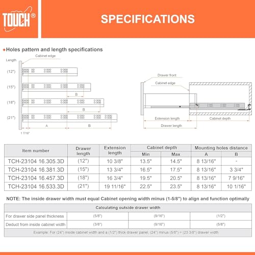 Undermount Drawer Slides 12 Inch, Soft-Close, for 1/2 and 5/8 Inch Drawer Panels, 1 Pair, Concealed Bottom Mount, 75 lb Capacity, 3D Adjustable, Cold-Rolled Steel - color: SOFT-CLOSE, size: 12 Inch