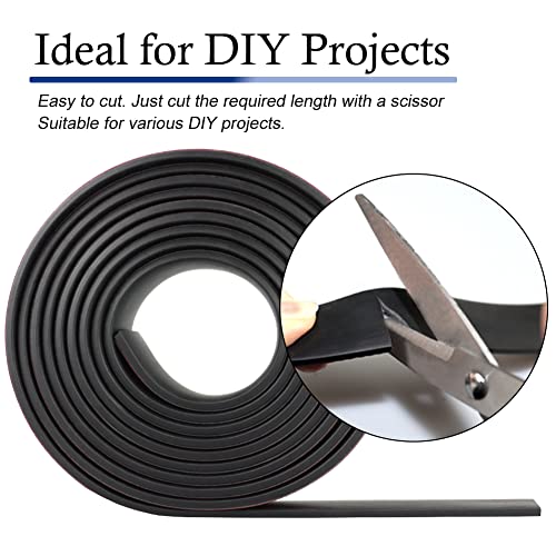 LSGCQ Neoprene Rubber Strips with Adhesive Backing Rubber Sheets - size: 1” Wide x 1/8" Thick x 10' Long
