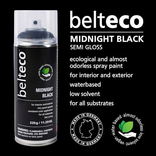 Midnight Semi Gloss Black Spray Paint | Black Gloss Spray Paint - color: Midnight Black Semi Gloss, size: 11.29 Ounce (Pack of 1)