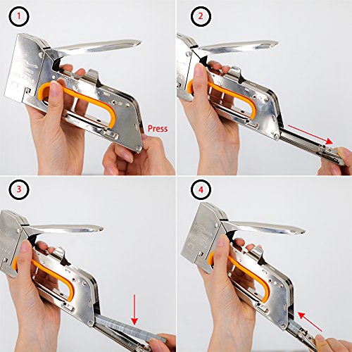 DiER 4/6/8mm Staple Gun Upholstery Tacker Stapler Kit with 4000PCS 6mm Staples
