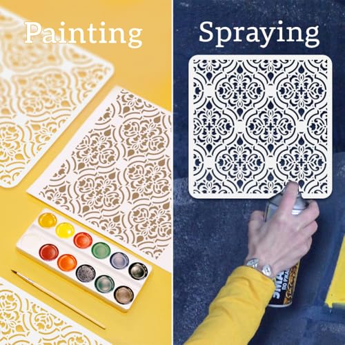 Arabesque Stencil, Splicing Moroccan Reusable Painting Template - style: Arabesque