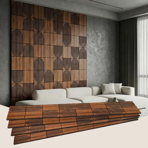 3D Wall Panels, 4-Pack 23.62" x 105.9" Extra Large Peel and Stick Wall Panels, Teak Wood Grain Self-Adhesive PVC Wall Paneling for Living Room, Bedroom & Accent Wall, 69.5 Sq Ft - size: 23.62" × 105.9"