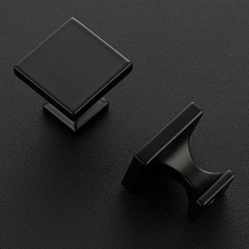 Ravinte Cabinet Knobs Matte Black Square Knobs for Cabinets and Drawers Cabinet Hardware Kitchen Cabinet Knobs 10 Pack - color: Matte Black